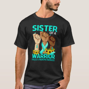 Hand Sister Of A Warrior Fragile X Syndrome Awaren T-Shirt