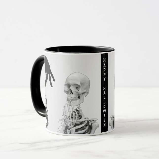 Hand Skeleton Halloween Mug (Front Left)