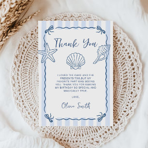 Hand Srawn Seashell Birthday Thank You Card