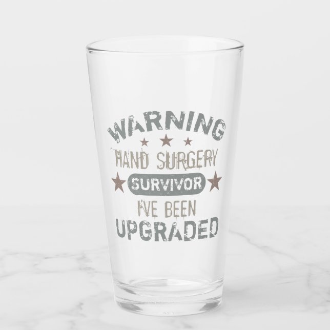 Hand Surgery Humour Upgraded Glass (Front)