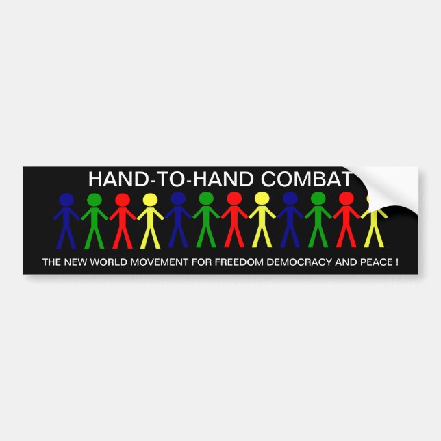 HAND-T0-HAND COMBAT... BUMPER STICKER (Front)