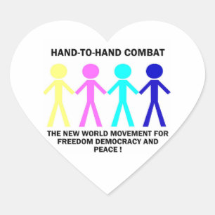 HAND-T0-HAND COMBAT... HEART STICKER