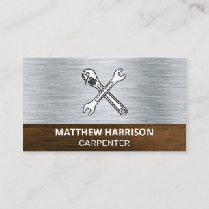 Hand Tools   Metal Wood Business Card
