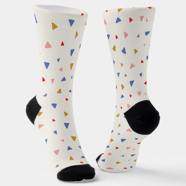 Hand Tossed Triangle Pattern Socks (Angled)