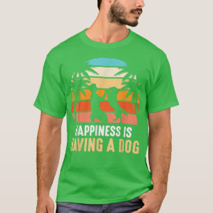 Hand Touching Paw Happiness Is Having A Dog Mother T-Shirt