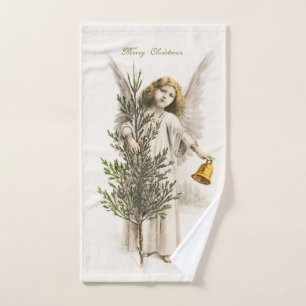 HAND TOWEL : VINTAGE CHRISTMAS ANGEL