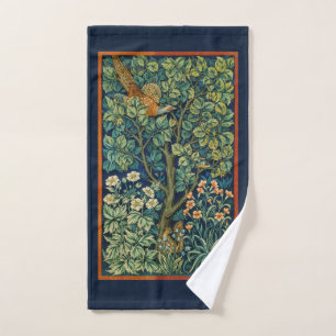 HAND TOWEL : WILLIAM MORRIS : PHEASANT DESIGN