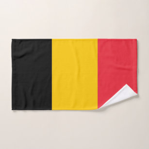 Hand Towel with Flag of Belgium