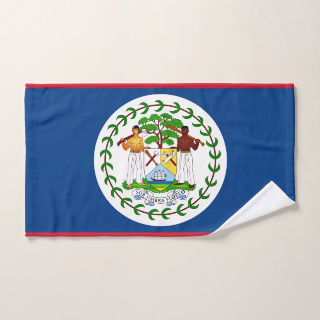 Hand Towel with Flag of Belize (Hand Towel)