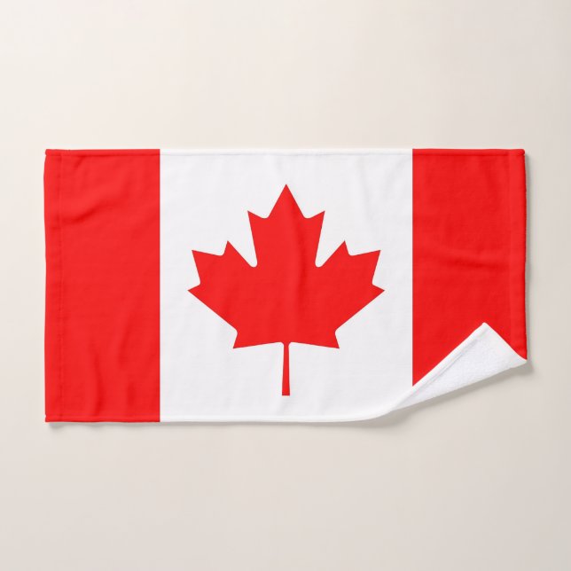 Hand Towel with Flag of Canada (Hand Towel)