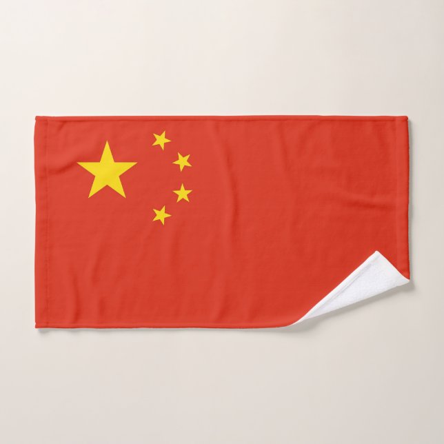 Hand Towel with Flag of China (Hand Towel)