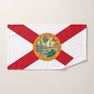 Hand Towel with Flag of Florida State, USA