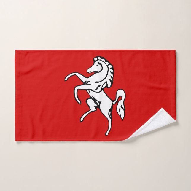 Hand Towel with Flag of Kent County (Hand Towel)