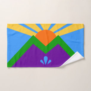 Hand Towel with Flag of Manitou Springs