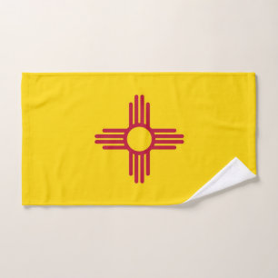 Hand Towel with Flag of New Mexico State, USA