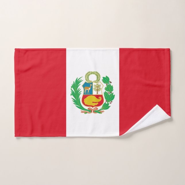 Hand Towel with Flag of Peru (Hand Towel)