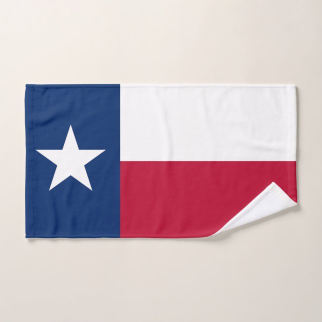 Hand Towel with Flag of Texas State, USA (Hand Towel)