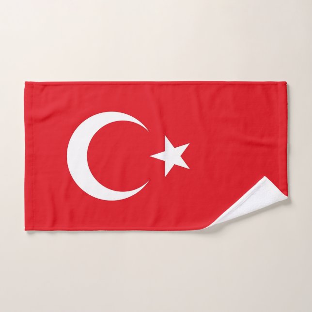 Hand Towel with Flag of Turkey (Hand Towel)