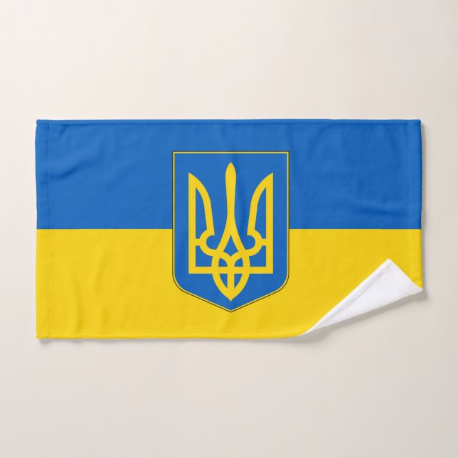 Hand Towel with Flag of Ukraine (Hand Towel)