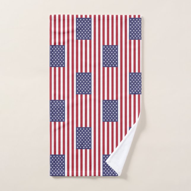 Hand Towel with Flag of United States of America (Hand Towel)