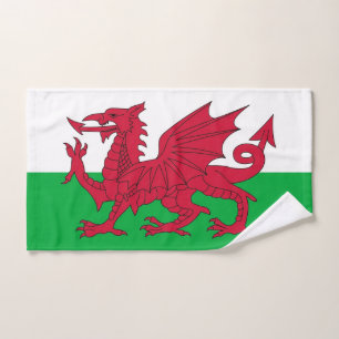 Hand Towel with Flag of Wales, United Kingdom