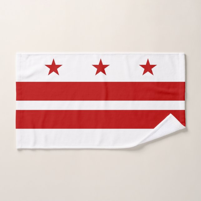Hand Towel with Flag of Washington DC, USA (Hand Towel)