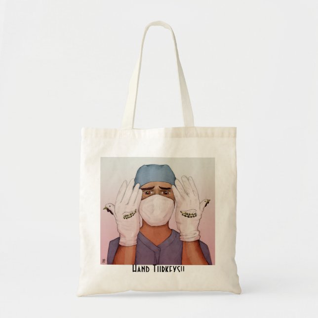 Hand Turkey Tote Bage- the Surgeon Bag (Front)