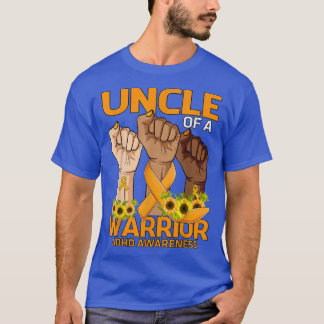 Hand Uncle Of A Warrior ADHD Awareness Sunflower 7 T-Shirt