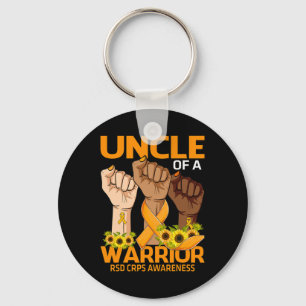 Hand Uncle Of A Warrior RSD CRPS Awareness Sunflow Keychain