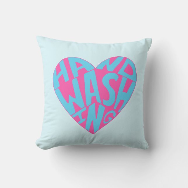 Hand Washing Hand Throw Pillow (Front)