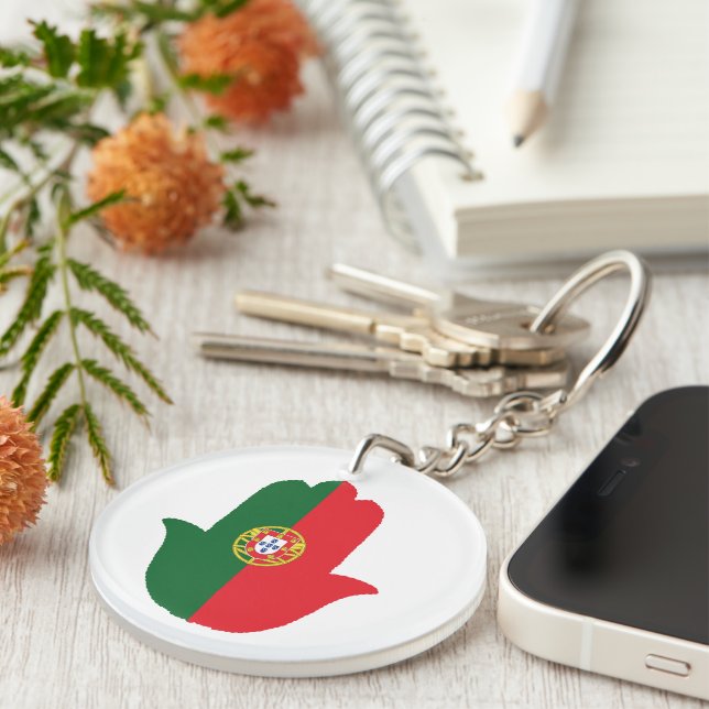 HAND With Portugal Flag Keychain (Front Right)