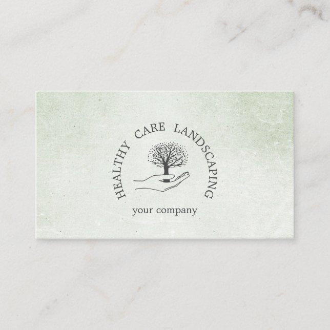 Hand with tree business card (Front)