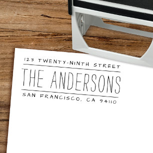 Hand-Writing Split Address Self-Inking Return Stamp