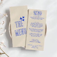 Hand Written Blue Retro Bold Modern Fun Wedding