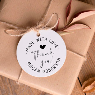 Hand-written Made with Love Heart Custom Product Self-inking Stamp