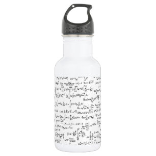 Hand Written Math Equations // 532 Ml Water Bottle