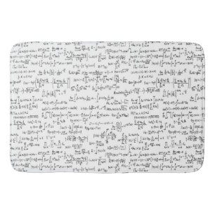 Hand Written Math Equations // Bath Mat