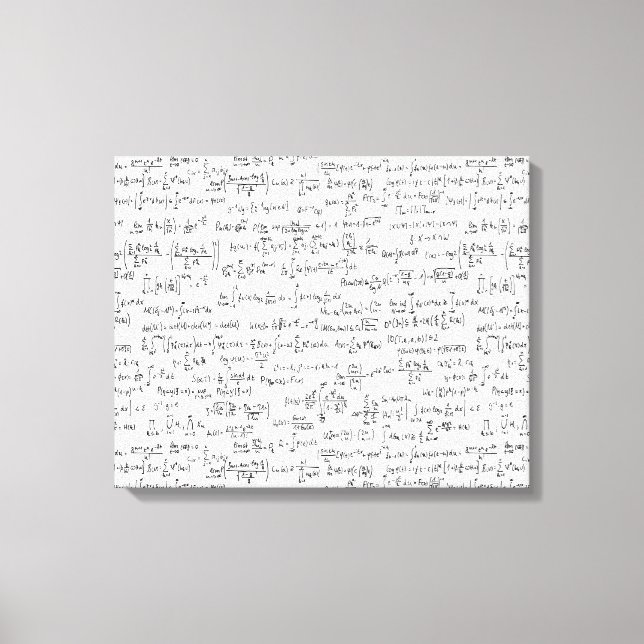 Hand Written Math Equations // Canvas Print (Front)