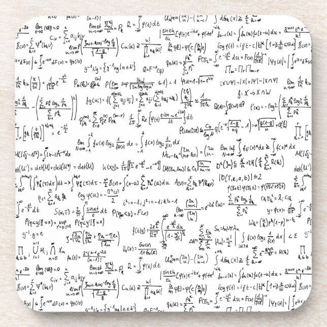Hand Written Math Equations // Coaster (Front)