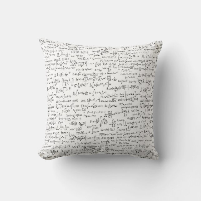 Hand Written Math Equations // Throw Pillow (Front)
