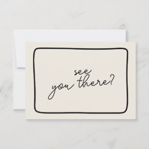 Hand-Written Retro Bold Unique Modern Wedding RSVP Card