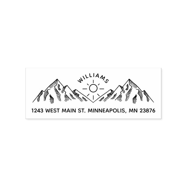 Hand-written Rustic Custom Name Return Address Rubber Stamp (Imprint)