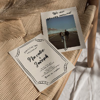 Hand Written Scribble Modern Quirky Photo Wedding