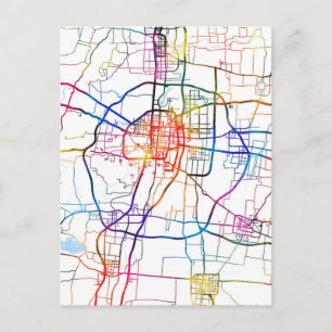 Handan China City Map Postcard