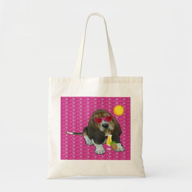 Handbag Basset Hound Summer Time (Front)
