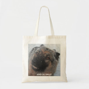Handbag German Shepherd In The Snow Smiling