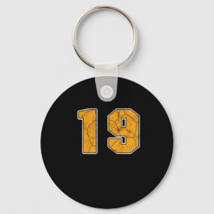 Handball 19 th Birthday Celebration Sports Gift Keychain
