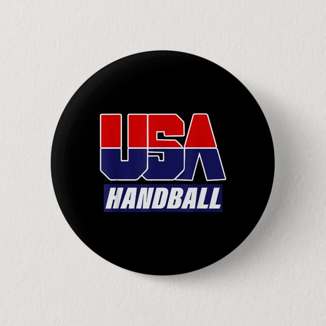 Handball 2021 Usa Team 2 Inch Round Button (Front)