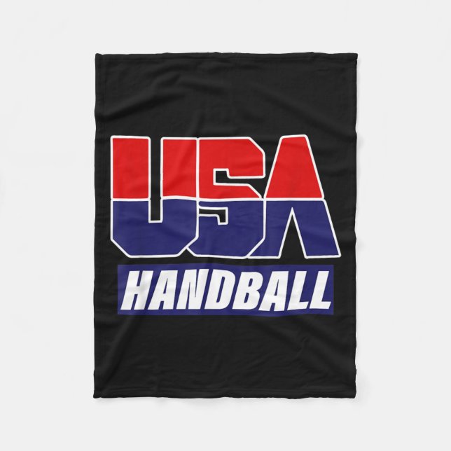 Handball 2021 Usa Team Fleece Blanket (Front)