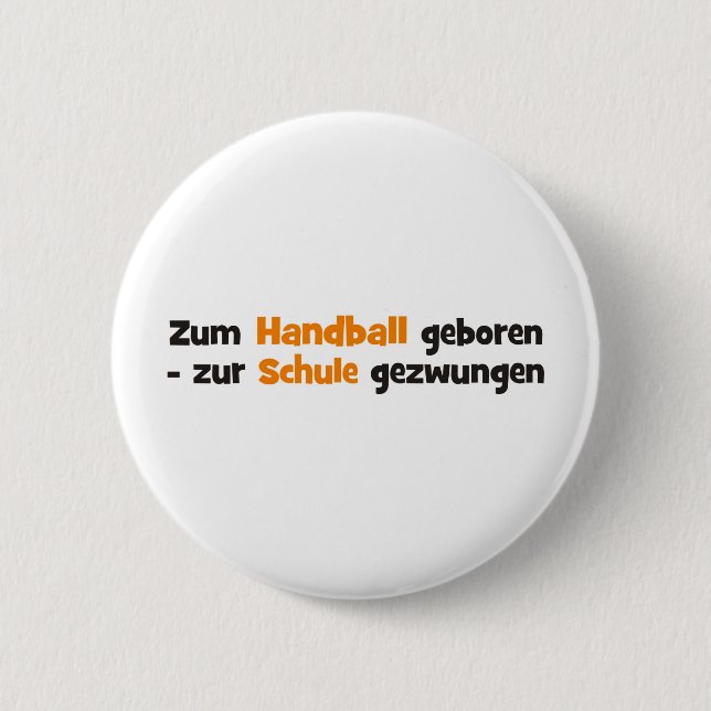 Handball 2 Inch Round Button (Front)